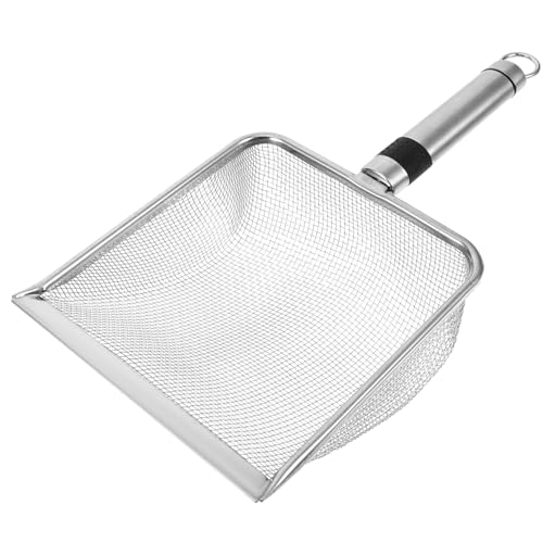 COLLBATH Schaufel für Katzenstreu Streuschaufel Katzenkotschaufel Müllschaufel Pooper Scooper Sandsieb cat Litter Shovel katzenstreu schippe Wurfschaufel Wurfsieb Rostfreier Stahl Silver von COLLBATH