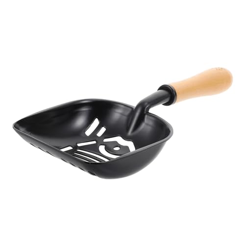 COLLBATH Schaufel für Katzenstreu leckbar Kratzer Liner Abs Wurf cat Litter Shovel katzenstreu schippe kunststoffreiniger Poop-Reinigungsschaufel Haustierkotschaufel Rostfreier Stahl Black von COLLBATH