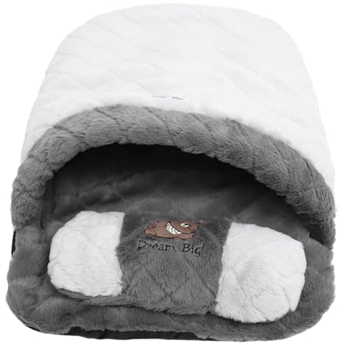 COLLBATH Schlafsack für Haustiere katzenbett pet Bed katzenschlafplätze cat Bed Katzen versteck Betttasche für Haustiere Haustier Katzennest Haustier-Schlafbett Haustierbett Plüsch Coffee von COLLBATH