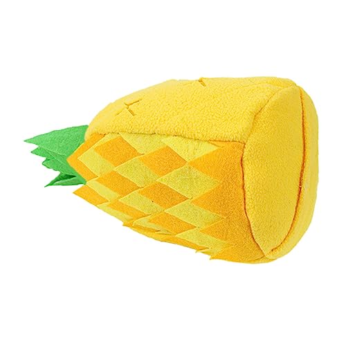 COLLBATH Schnüffelspielzeug Hundespielzeug Zum Umkippen Leckerli- Für Hunde Vlies Schnüffelkissen Hundezahnbürstenspielzeug Spielzeugkorb Für Hunde Welpe Ananas Polarfleece Yellow von COLLBATH