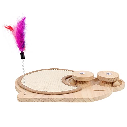 COLLBATH Sisal Cat Crock Post Cat Pads Bode Groegee Feathe Kate Wespielzeug Haustier Teppiche Katze Katze Turntable Trackball Kätzchen Kratzer Spielzeugkatze Kätzchen Sisal Toy Cat von COLLBATH