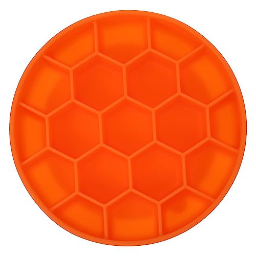 COLLBATH Slow-Food-Schüssel für Haustiere kleines Hundespielzeug Fressnäpfe für Welpen Hundenapf Suction Cup saugnäpfe Hundenäpfe Haustiernapf Haustierbogen mit Absaugung Kieselgel Orange von COLLBATH