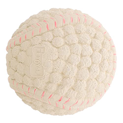 COLLBATH Tennisspielzeug für Hunde interaktives Welpenspielzeug Gelbes Hundespielzeug Interactive Dog Toys Dog chew Toy Hundespielzeug aus Latex Quietschende Hundespielzeuge aus Latex Weiß von COLLBATH