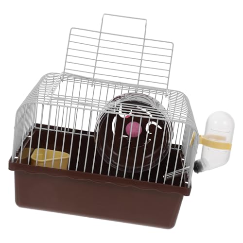 COLLBATH Tragbarer Hamster Tragetasche Käfig Für Kleine Tiere Reisekäfig Mit Wasserflaschenhalter Und Zubehör Für Hamster Und Chinchillas Ideal Für Unterwegs Und Als Transportlösung von COLLBATH