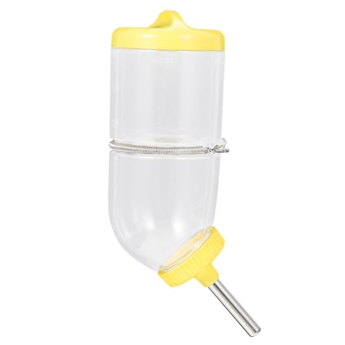 COLLBATH Trinkbrunnen für Hamster Tierisches Wasser Vakuum Tank Hund wasserflasche Frettchen Hamster wasserspender Hamster trinkflasche tragen- Tränke Chinchilla-Accessoire Plastik Yellow von COLLBATH