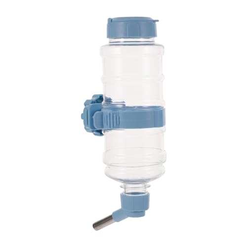 COLLBATH Trinkbrunnen für Haustiere Halter Kaninchen wasserflaschen Filter Hamster trinkflasche hasentrinkflaschen Wasserspender pro Zubringer Haustier-Wasserflasche Rostfreier Stahl Blue von COLLBATH