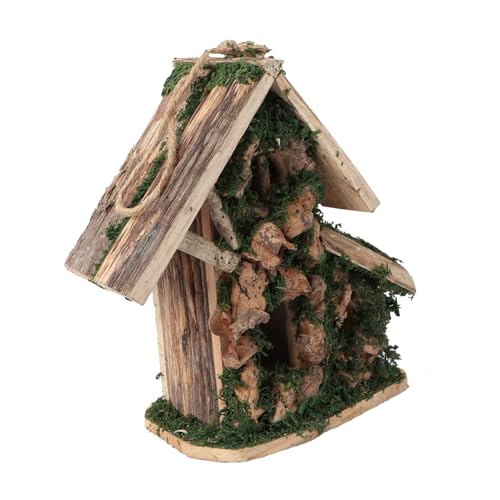 COLLBATH Vogelhaus Aus Holz Vogelnest-Ornament Vogelhaus Nest Vogelkäfig Vogelnest Schmuck Vogelnest Als Haustier Vogelschlafnest Vogelnest Aus Holz Hölzern von COLLBATH