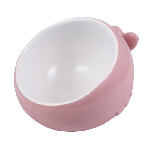 COLLBATH Wal-Katzennapf pet Bowl katzenfutter schüssel Wasserspender für Haustiere Wasserzufuhrschale Hündchenschüsseln Hundenäpfe Katzennäpfe Nackenschutzschale Katzennapf aus Keramik Rosa von COLLBATH