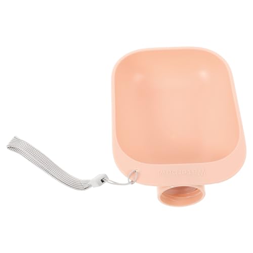 COLLBATH Verstellbarer erhöhter Wasserspender für Haustiere tragbarer Reise-Hundenapf Wasserflaschenadapter Outdoor-Hundezubehör sicheres auslaufsicheres rosa Gehäuse von COLLBATH