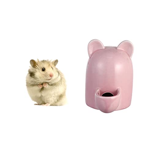 COLLBATH Wasserspender Und Futterautomat Für Haustiere Futternapf Für Hamster Kaninchen Trinkschale Automatische Wasserflasche Für Kaninchen Meerschweinchen Wasserflasche Ratte Katze Rosa von COLLBATH