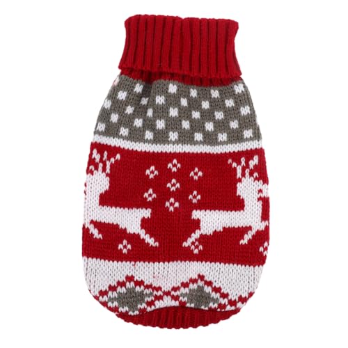 COLLBATH Weihnachten Haustier Pullover Winter Warme Hundekleidung Welpenweste Dekor Welpen Strickkostüm Haustier Winterkleidung Winddichter Hundepullover Hundekleidung Dekor Winter von COLLBATH