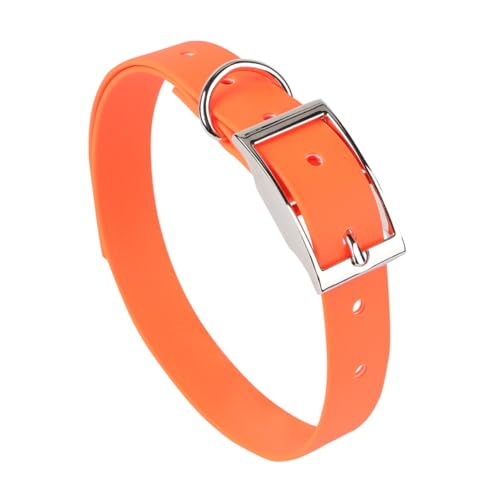 COLLBATH Welpenhalsband Hunde hundekragen Halsband für Hunde hundehalstuch Halsband Hunde PIPI-Pads für Hunde Haustier kleines hundehalsband aus Rindsleder Orange von COLLBATH