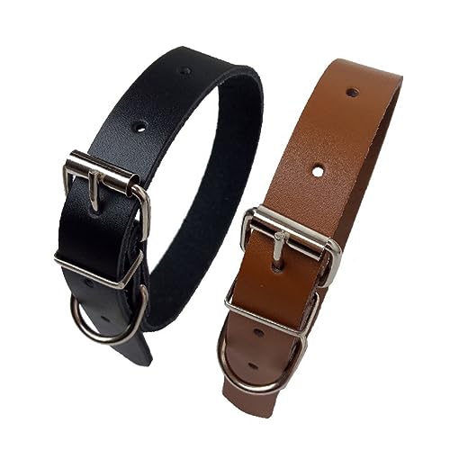 COLLBATH Welpenhalsband Welpenhalsbänder für kleine Welpen Halsband für große Hunde mittelgroßer Kragen hundekragen Hunde Haustier Hundehalsband aus Rindsleder Brown von COLLBATH