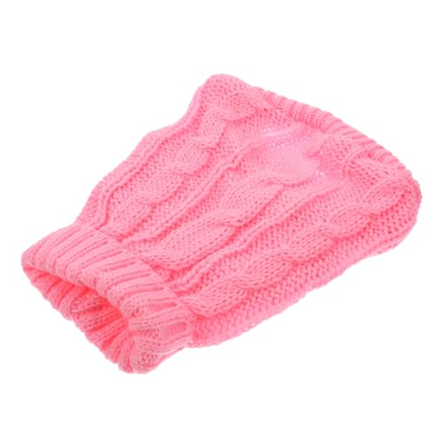 COLLBATH Welpenpullover warme Haustierkleidung dekorative Hundebekleidung hundepullover hundepulli Hunde Pulli Winterkleidung für Hunde Winter atmungsaktiver Haustierpullover Garn Rosa von COLLBATH