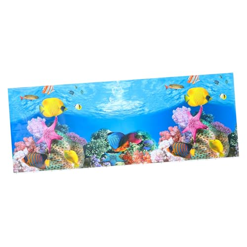 COLLBATH dekorative Tapeten für Aquarien Unterwasser Dekoration Aquarium Zubehör Fischtank-Poster Aquarium Dekoration Aquarium Hintergrundbild Hai 3D-Tapete Selbstklebender Aufkleber Blue von COLLBATH