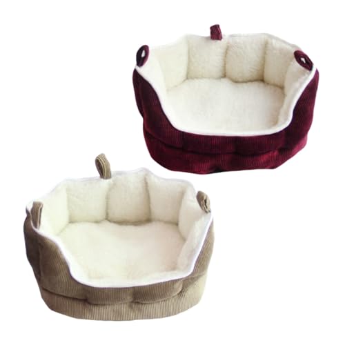 COLLBATH kleines haustiersofa hamsterbett pet Bed petbett Tier Schlafsofa Hundebett Haustierbett Kaninchenstall Hamsterkäfig Frettchen Bett Frettchen Coffee von COLLBATH