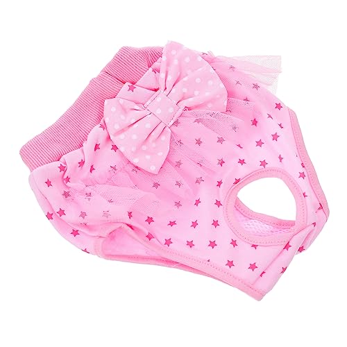 COLLBATH physiologische Hosen für Haustiere Hundeunterwäsche hundewindeln weiblich klein Hundehose Hunde Matte hundepolster reizwäsch Haustier-Höschen Windelhöschen für Hunde Baumwolle Rosa von COLLBATH