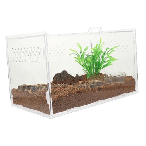 COLLBATH transparentes Terrarium Eidechsenbecken Schildkrötenkäfige Eidechsenkäfig Schlangenkäfig Inkubator für Schildkröteneier gehäuse Reptilienbecken aus Acryl Einsiedlerkrebskäfig von COLLBATH