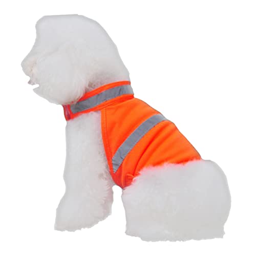 COLLBATH verstellbare Sicherheitsweste Sichtweite Haustiergeschirr für mittelgroße Hunde Arbeitsweste wasserdichte Hundejacke orange Jacke reflektierende Sicherheitsweste Hund sichere Weste von COLLBATH