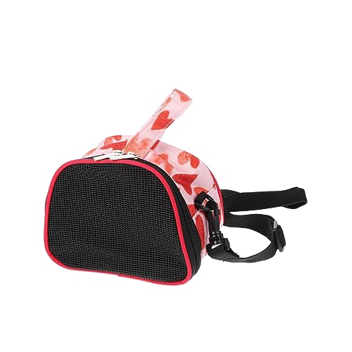 Hamster-Tüte zum Mitnehmen Tragetasche für Ratten meerschweinchen Tragetasche pet Tasche Hamster Carrier Bag Outdoor-Hamstertasche atmungsaktive Haustiertasche Oxford-Stoff rot COLLBATH von COLLBATH