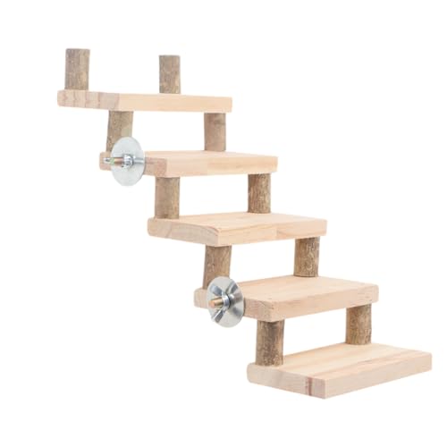 Kletterspielzeug für Vögel Hamster Vogel Papageien Hängematte Kletterseil für Papageien Ratte holzspielzeug holzspielsachen Vogelkäfigzubehör Bird Toys Haustierleiter Protokoll COLLBATH von COLLBATH