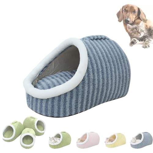 COLOEMO Cozy Hideaway Pet Bed,Small Cat Beds for Indoor Cats with Removable Mattress, Suitable for Small Medium Dog Cats (Blue,L) von COLOEMO