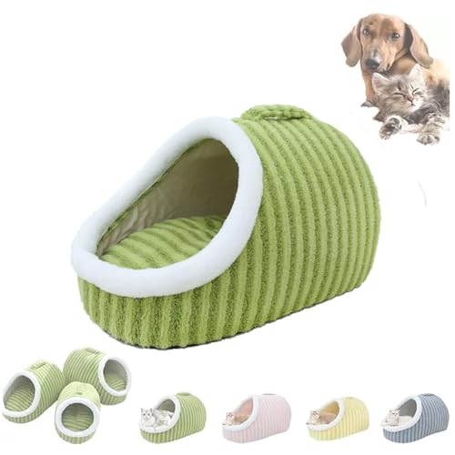 COLOEMO Cozy Hideaway Pet Bed,Small Cat Beds for Indoor Cats with Removable Mattress, Suitable for Small Medium Dog Cats (Green,L) von COLOEMO