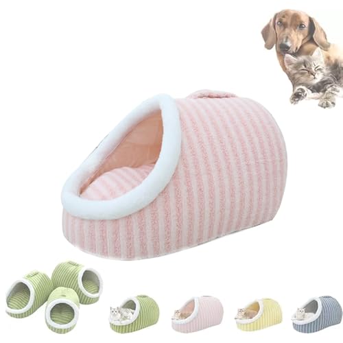 COLOEMO Cozy Hideaway Pet Bed,Small Cat Beds for Indoor Cats with Removable Mattress, Suitable for Small Medium Dog Cats (Pink,M) von COLOEMO