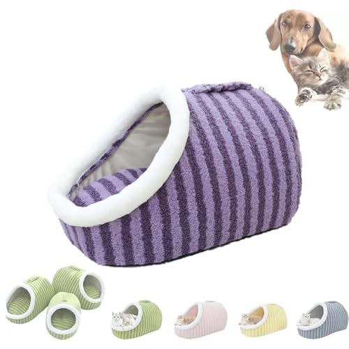 COLOEMO Cozy Hideaway Pet Bed,Small Cat Beds for Indoor Cats with Removable Mattress, Suitable for Small Medium Dog Cats (Purple,L) von COLOEMO