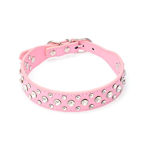 Hundehalsband aus PU-Leder mit DREI Löchern für Drainage, verstellbares Haustierhalsband mit Zubehör für Abschleppketten, 07,L von COLORFULMALL