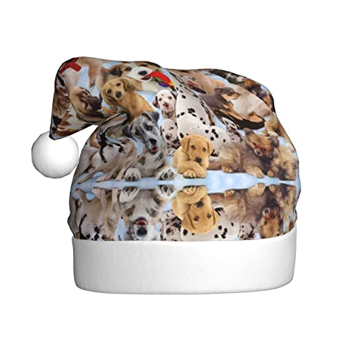 Niedliche Haustier Hunde Erwachsene Plüsch Weihnachtsmütze Weihnachten Dekorative Hut Geeignet Für Silvester Party Supplies von COMAAM