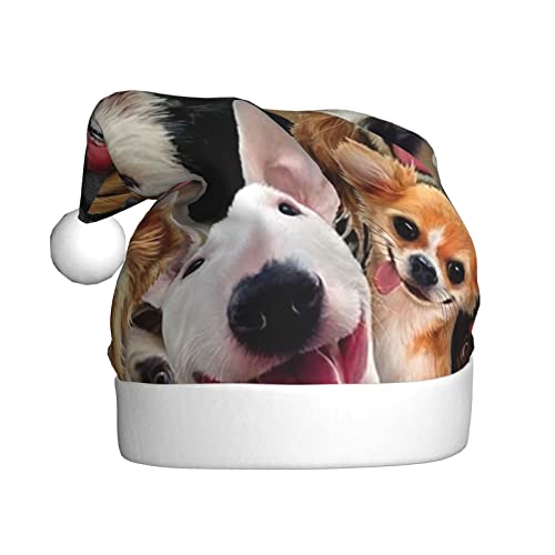 Niedliche Haustier Hunde Erwachsene Plüsch Weihnachtsmütze Weihnachten Dekorative Hut Geeignet Für Silvester Party Supplies von COMAAM