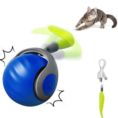 Interaktiver Katzenball, intelligenter Schwanz, Katzenspielzeugbälle, automatisch bewegliche Bälle für Katze, Hundespielzeug, selbstrollender intelligenter Katzenspielzeugball, interaktives von COMBLU