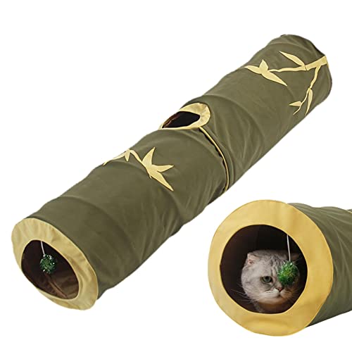 COMFOLIVING Katzenspieltunnel, Katzentunnel für Hauskatzen, Tunnelröhrenspielzeug für interaktiven Indoor-Spaß, Leichtes Katzenspielzeug zum Verstecken mit Pet Tube-Spuckloch für Kätzchen und von COMFOLIVING