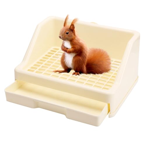 COMFOLIVING Katzentoilette für kleine Haustiere, kleine Bettwäschebox | Kleine Haustiere Pan Potty Trainer Katzentoilette,Kleintier-Katzentoilette, Hasen-Toilette von COMFOLIVING