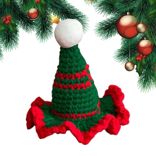 Katzenmützen - Weihnachtsmütze | Weihnachts-Partyhüte für Katzen | Niedliche Weihnachtsmützen-Hundekostüme mit leuchtenden Farben | Gestrickte Weihnachtsmütze | Weiches und gemütliches Welpenkostüm fü von COMFOLIVING