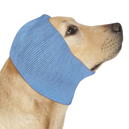 COMFPET Beruhigende Ohrenschützer für Hunde,Ohrenschützer für Hunde Hundekopfverband für Ohrhämatome, Hundewintermütze Ohrschutz für Katzen und Hunde, Ohrenpflege, M(blau) von COMFPET