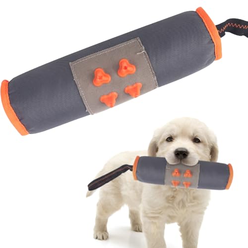 COMFPET Dog Plush Toy Dog Tug Toy Kauknochen für Welpen, Hund Plüsch Spielzeug für Aggressive Kauer, Dental Cleaning Chew Toys with Squeaker for Zahnreinigung Kauspielzeug mit Squeaker für Langeweile von COMFPET