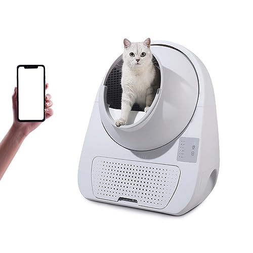 ComfyCat Ultimate, Premium Automatisches Katzenklo | Machen Sie Sich das Leben Leichter mit einem selbstreinigenden Katzenklo | Steriles Katzenklo mit App-Steuerung Weiß von COMFYCAT