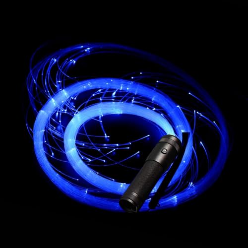 COMLZD LED Tanz Whip,1.8m Faseroptik Whip, 360°drehbar Fiberoptische Peitsche Pixel-Rave Spielzeug, super hell, mehr als 40 Farb-Effekt-Modi, für EDM Pixel Flow Lace Dance Festival (eisenhaltig) von COMLZD