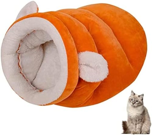 Bequemes Hundebett,Katzenschlafsack, Wärmende Schlafzone Für Haustiere, Gemütliches Bett, Katzenbau Mit Ohren, Bequeme, Flauschige Kuschelhöhle, Großes Waschbares Nest Für Katzen,Welpe von COMOCE