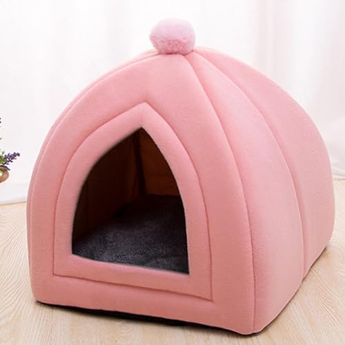 Katzenzelt-Katzensofa,Katzenhäuser Für Innenkatzen Katzenbetthöhle Für Innenkatzen Innenbett,Pink Rosa-L von COMOCE