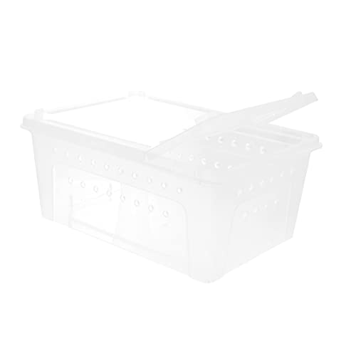 COMPUKAS 1 Stück Transparente Reptilien Zuchtbox Kunststoff Futterbox für Eidechsen Spinnen und Insekten Leicht und Tragbar für Außenbereich COMPUKAS 1 Stück Transparente Reptilien Zuchtbox Kunststoff Futterbox für Eidechsen Spinnen und Insekten Leicht und Tragbar für Außenbereich von COMPUKAS
