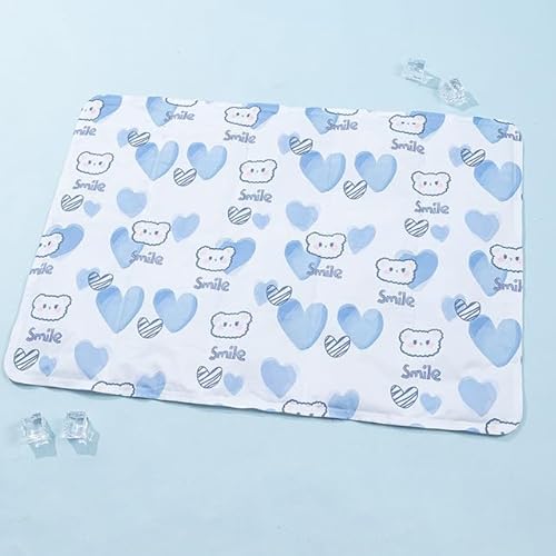 Kühle Matten, große Hundekühlungsmatte, Haustier-EIS-Pad, Sommer-Kühlmatte for Hunde, Sommer-Bequeme Katzen-Schlafmatten, Gel-Kühlbett-Matte for Hundewelpen-Zwinger (Color : C, Size : M 40 x 50cm) von CONROS