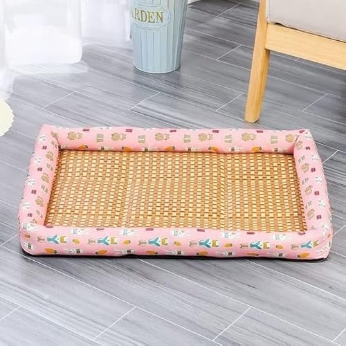 Kühle Matten, große Hundekühlungsmatte, Haustier Hund Katze EIS Bett Kühlung Sommer Pad Matte Atmungsaktive Sofa Hund Katze Schlafen Bett for Kleine Mittel Große Hunde Katze Matten S 2XL (Color : Pin von CONROS