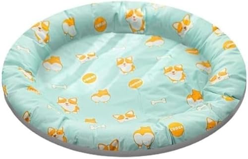 Kühle Matten, große Hundekühlungsmatte, Katze Kühlmatte Waschbar Sommer Atmungsaktive wasserdichte EIS Gel Pad Haustier Kühlkissen Decke Hundebett Liefert (Color : Groen, Size : S) von CONROS