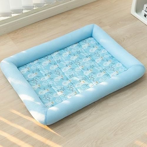 Kühle Matten, große Hundekühlungsmatte, Neue S XL Sommer Kühlung Haustier Hund Matte EIS Pad Hund Schlafen Platz Matten for Hunde Katzen Pet Zwinger kühle Kalte Seide Hundebett (Color : Square Snowma von CONROS