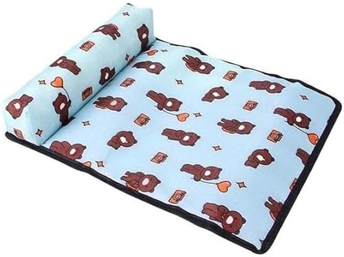 Kühle Matten, große Hundekühlungsmatte, Sommer Hund Katze Kühlmatte Atmungs Haustier Hund Bett Decke EIS Seide Pad Sofa Zwinger for Hunde Katzen Haustier Kissen kühlmatte (Color : Bear, Size : S) von CONROS