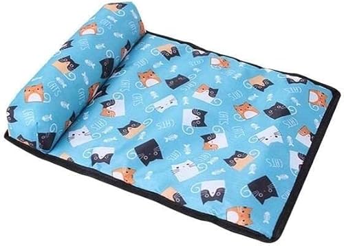 Kühle Matten, große Hundekühlungsmatte, Sommer Hund Katze Kühlmatte Atmungs Haustier Hund Bett Decke EIS Seide Pad Sofa Zwinger for Hunde Katzen Haustier Kissen kühlmatte (Color : Cat, Size : XL) von CONROS