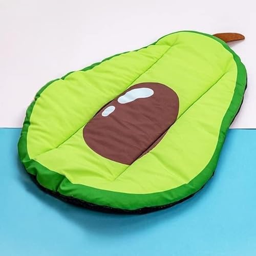 Kühle Matten, große Hundekühlungsmatte, Sommer Pet Cooling Pad Katze Pad Hund Pad Kühl Matte Zwinger Katze Käfig Obst Form Pad Pet Liefert Bunte Baumwolle füllung (Color : Avocado) von CONROS